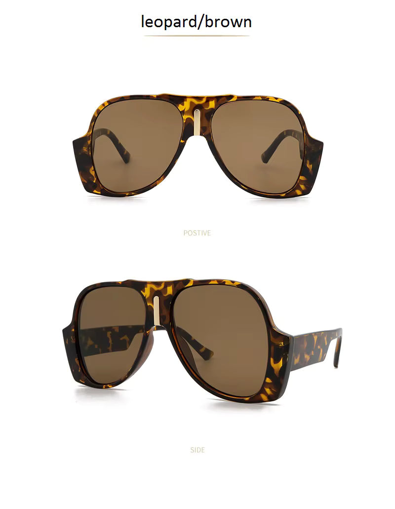 Men Women Vintage Shades Big UV400 Oversized Square Sunglasses Glasses