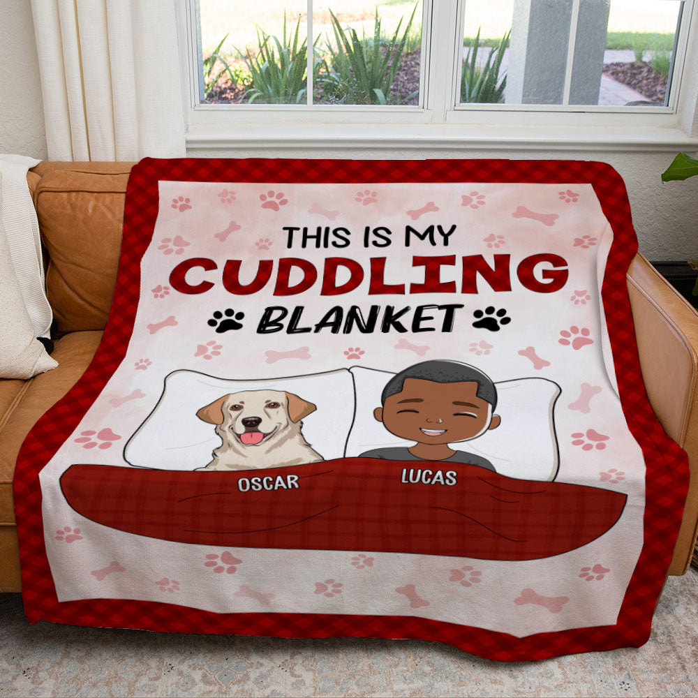 Couple Cuddling Blankets - Personalized Custom Fleece Blanket