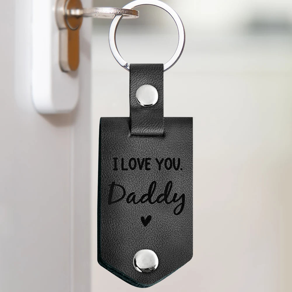 You Can Carry Me Too - Personalized Leather Photo Keychain Dad Father Mom