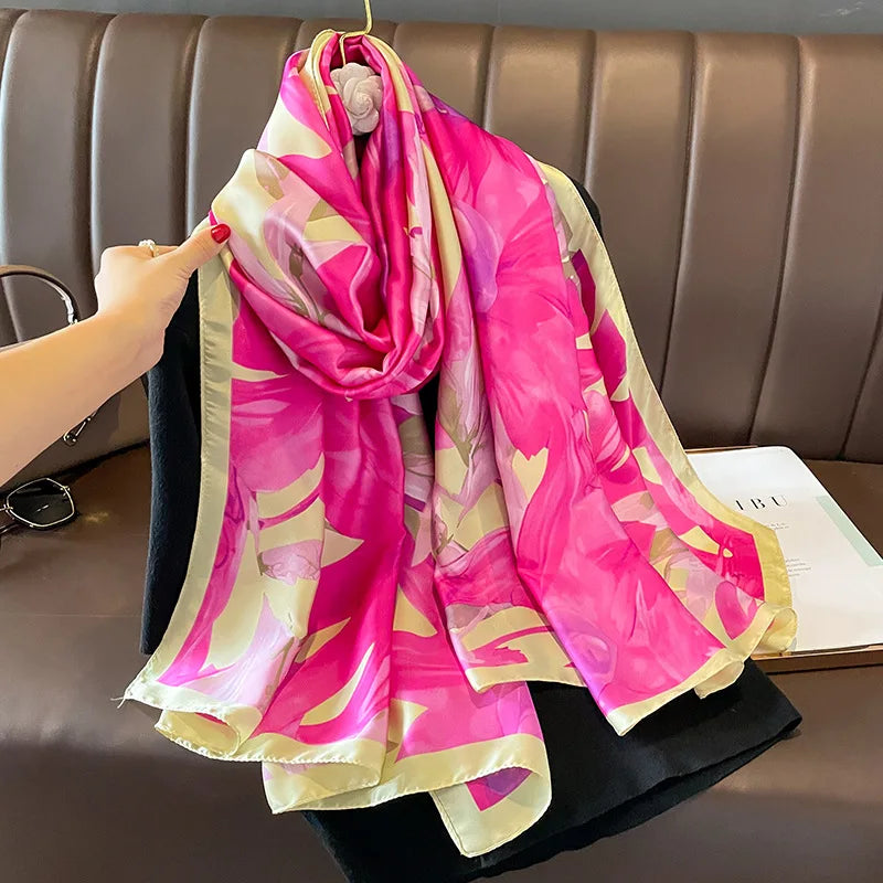 180X90cm Women Four Seasons Bandanna Designs Square Wrap Shawl Scarf Scarves fkg02