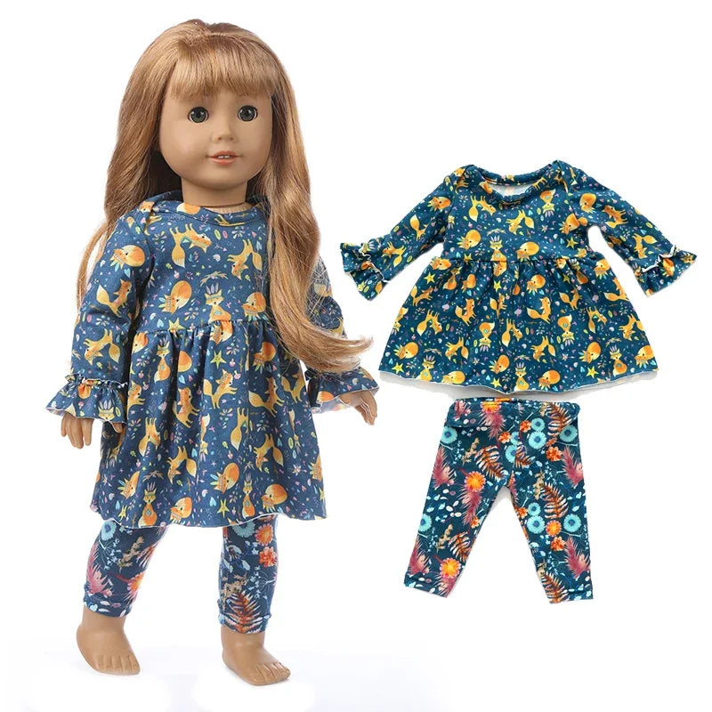 18 Inch 43cm Baby American Og Girl Doll Toys Costume Clothes