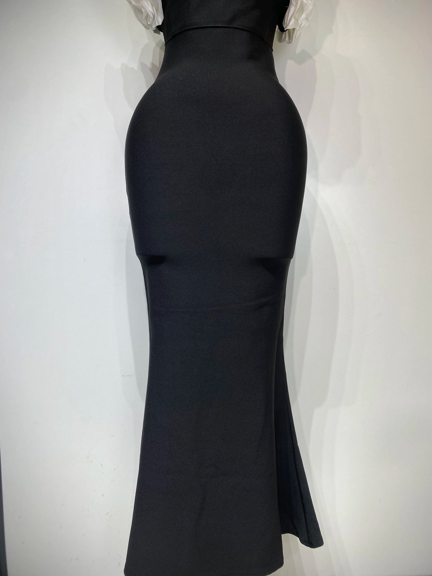 Celebrity Sexy Rhinestone Off Shoulder Flower Maxi Long Bandage Evening Party Dress