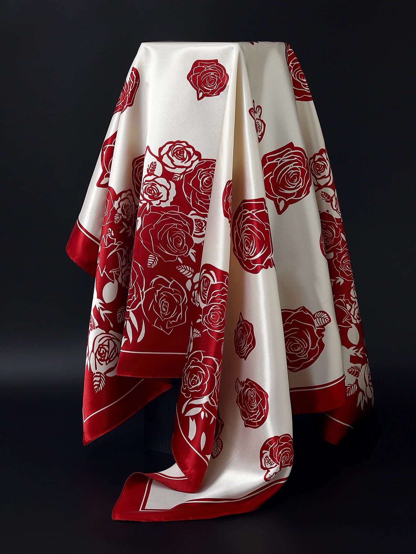 90cm Women Four Seasons Square Silk Satin Bandana Wrap Shawl Scarves Scarfs Sqk2