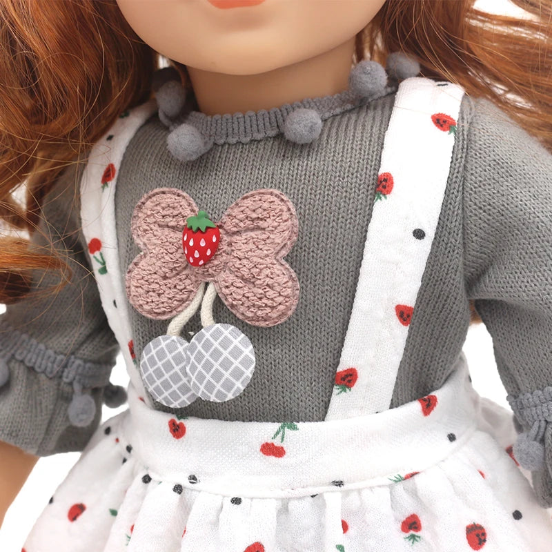 18 Inch 43cm Baby American Og Girl Doll Toys Costume Clothes