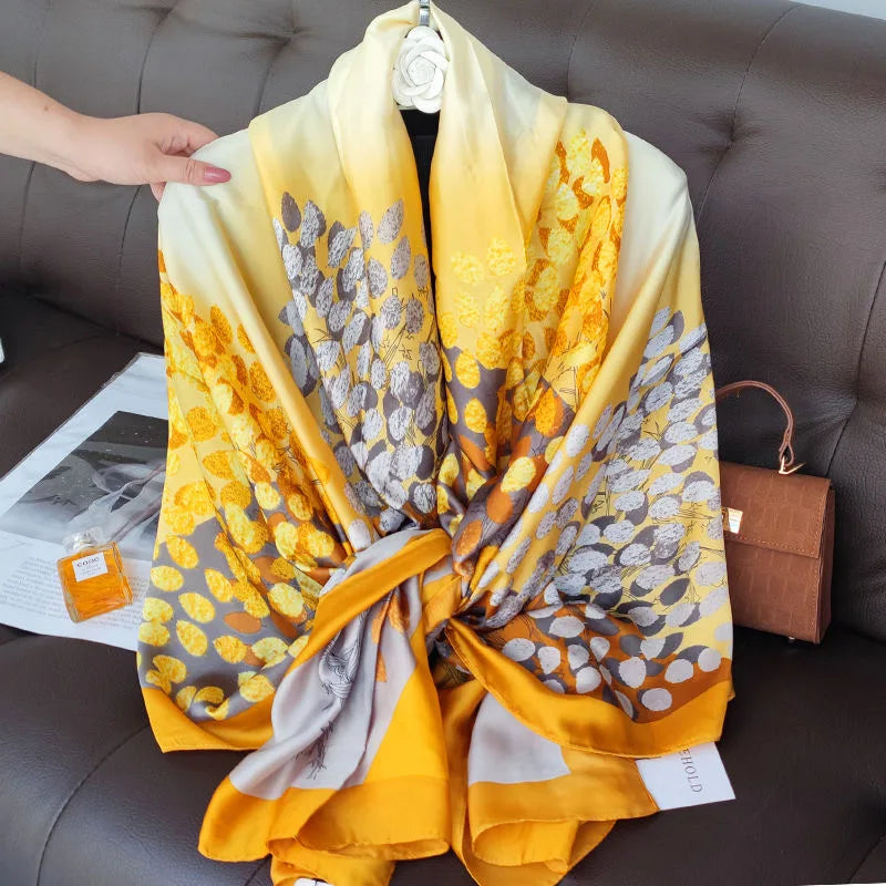 180X90cm Women Four Seasons Bandanna Designs Square Wrap Shawl Scarf Scarves kgL8