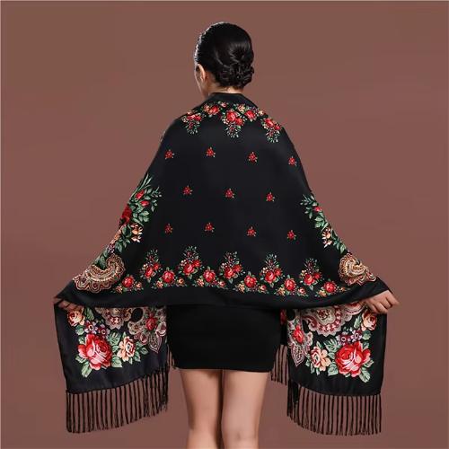 70x170cm Women Fashion Embroidery Shawls Scarf Pashmina Flower Printed Wraps Scarves