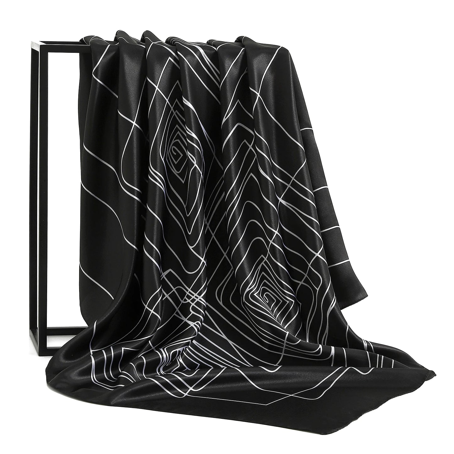 90*90cm Vintage Flowers Women Four Seasons Bandanna Designs Square Wrap Shawl Scarf Scarves fk3