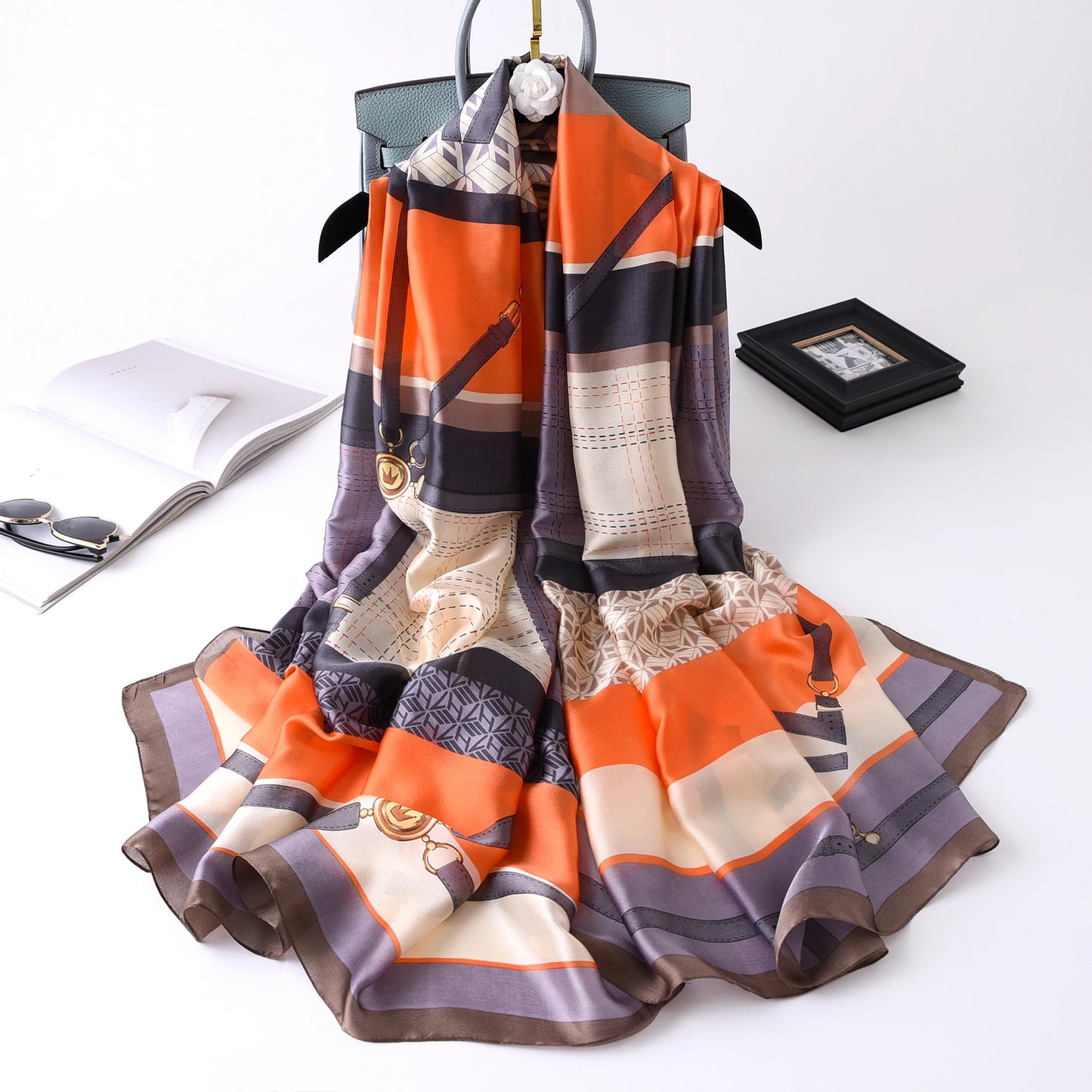 180X90cm Women Four Seasons Bandanna Designs Square Wrap Shawl Scarf Scarves kgL5