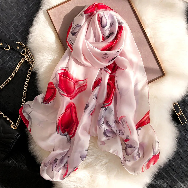 180X90cm Women Four Seasons Bandanna Designs Square Wrap Shawl Scarf Scarves kgL5
