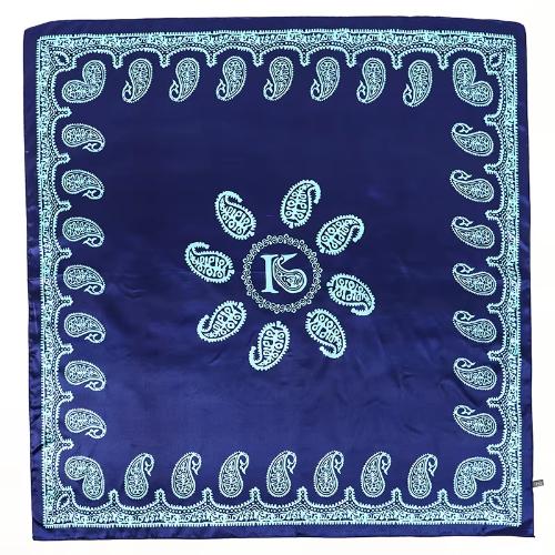 90cm Women Vintage Paisley Square Silk Shawls Printed Wraps Bandana Scarves