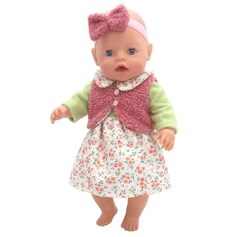 18 Inch 43cm Baby American Og Girl Doll Toys Costume Clothes