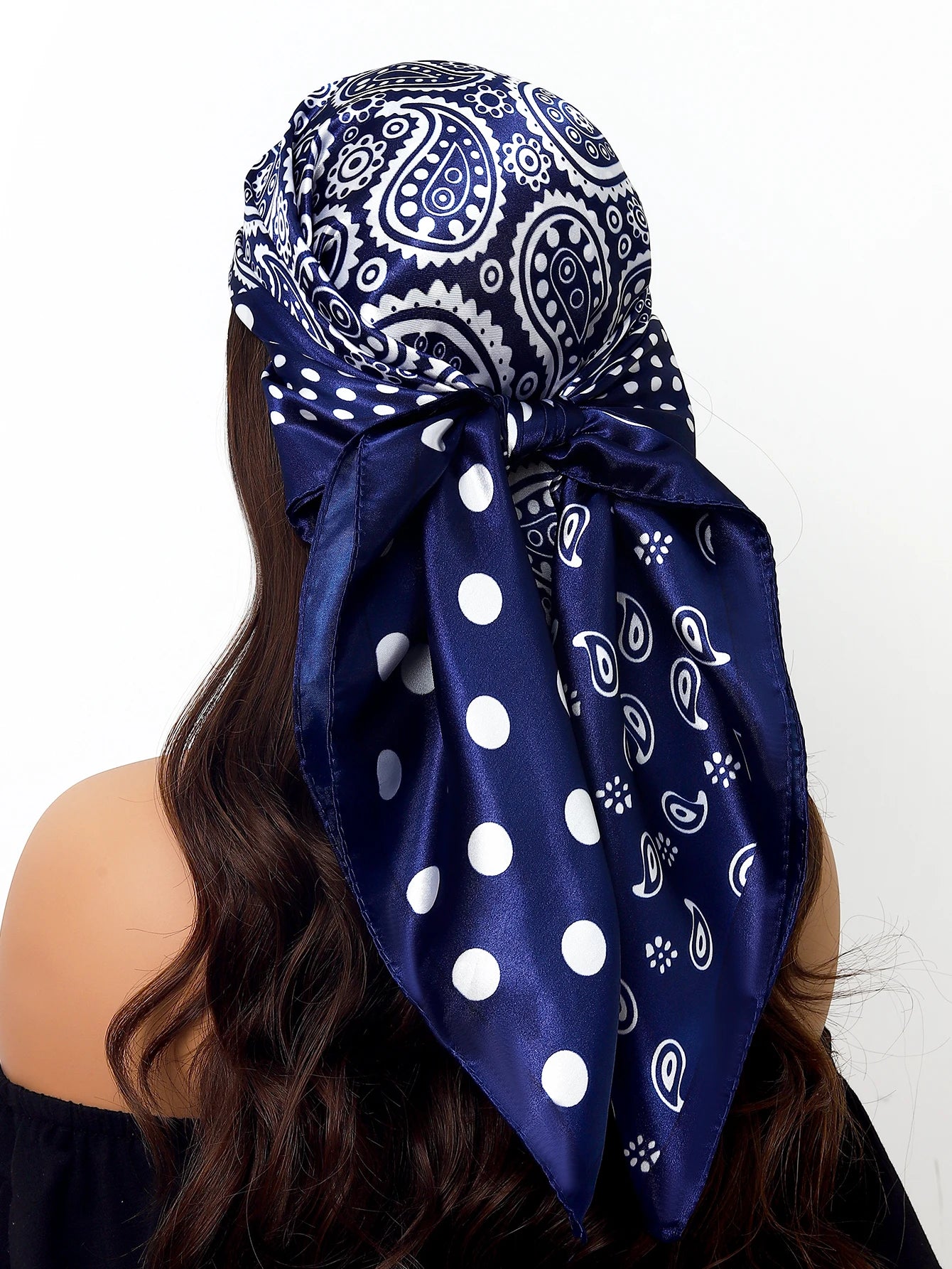 90cm Women Four Seasons Square Silk Satin Bandana Wrap Shawl Scarves Scarfs Sqk2
