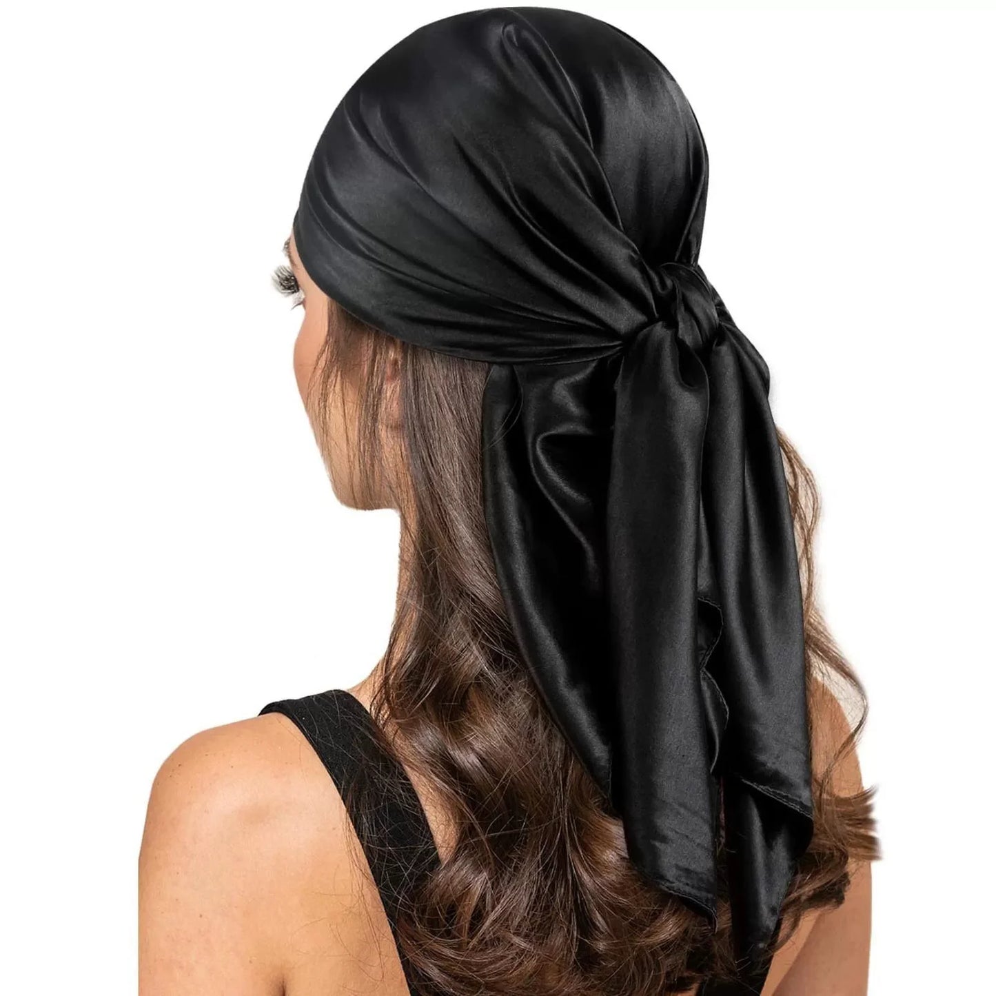90*90cm Women Satin Silk Scarf Top Headwraps Bandana Wrap Shawl Scraves
