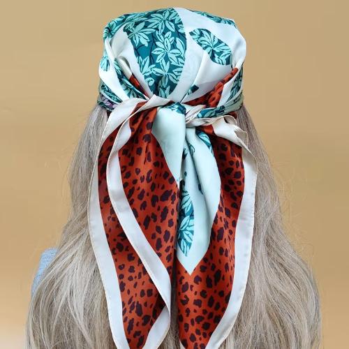 70X70CM Women Four Seasons Square Silk Satin Bandana Wrap Shawl Scarves Scarfs gf02