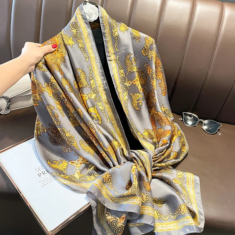 180X90cm Women Four Seasons Bandanna Designs Square Wrap Shawl Scarf Scarves kgL8