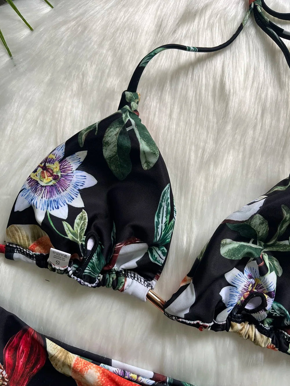 Sexy Print Bandage Swimsuit Two-piece Triangle Swimwear Bathing Suit Brazilian Bikini Set