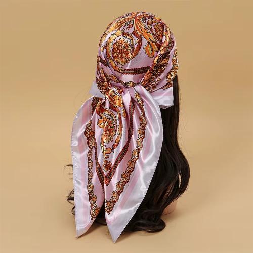 Women Fashion Silk Square Scarf Printed Flower Pashmina Bandana Scarves