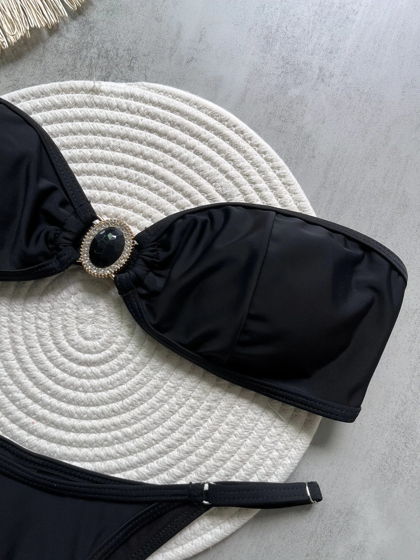 2pcs Diamond Rhinestone Print Bikini Swimsuit Swimwear Bikini Bathing Suit