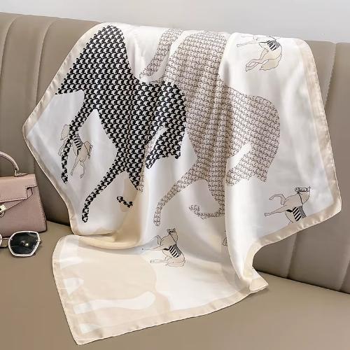 Women Fashion Square Small Silk Satin Scarf Design Printed Bandana Scarves