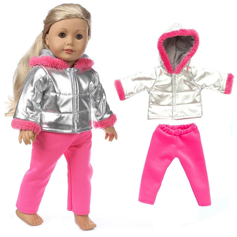 18 Inch 43cm Baby American Og Girl Doll Toys Costume Clothes