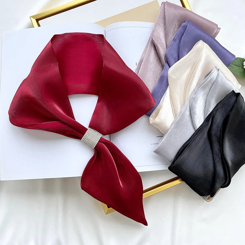 Women Fashion Small Silk Scarf Bandana Wrap Shawl Scarves