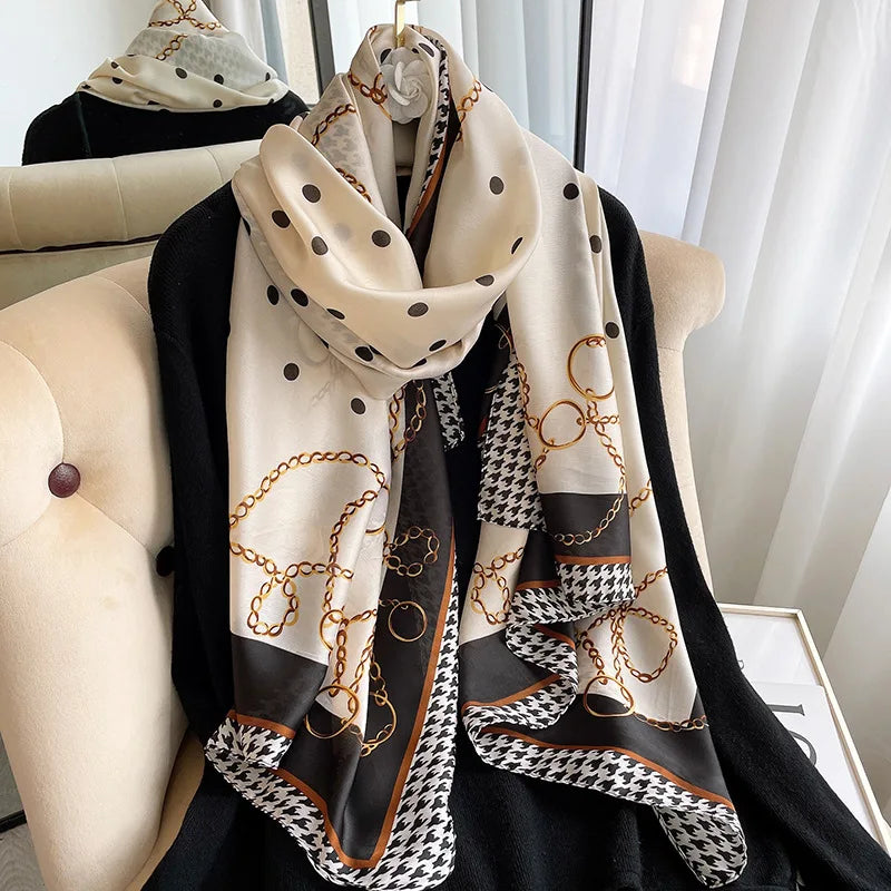180X90cm Women Four Seasons Bandanna Designs Square Wrap Shawl Scarf Scarves kgL8