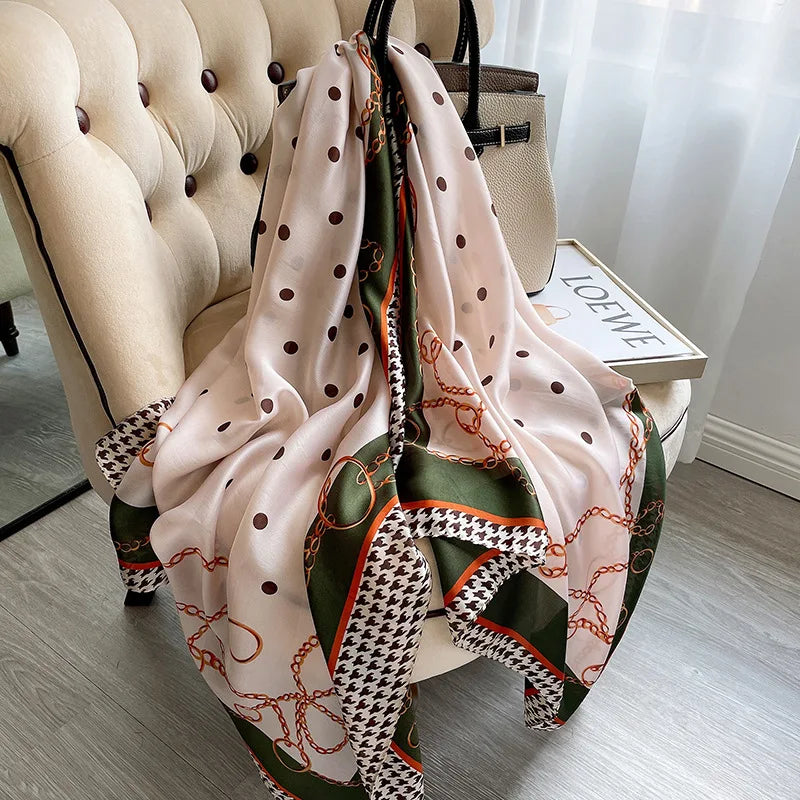 180X90cm Women Four Seasons Bandanna Designs Square Wrap Shawl Scarf Scarves kgL8
