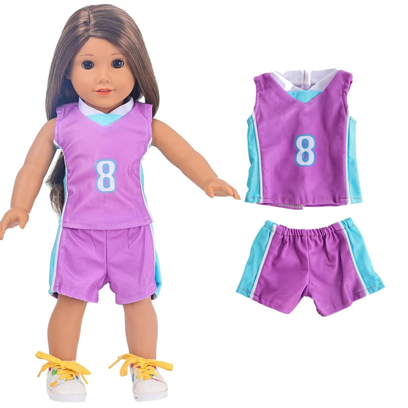 43cm Baby Doll Clothes 18 Inch American OG Girl Outfit Toys Wear d