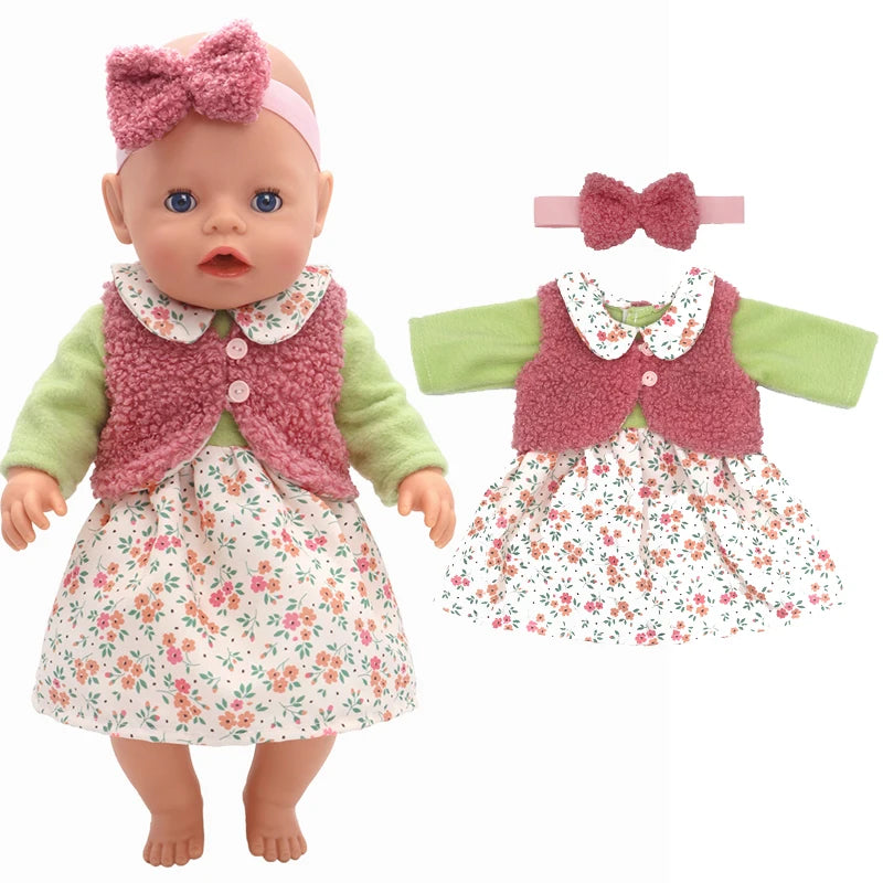 18 Inch 43cm Baby American Og Girl Doll Toys Costume Clothes