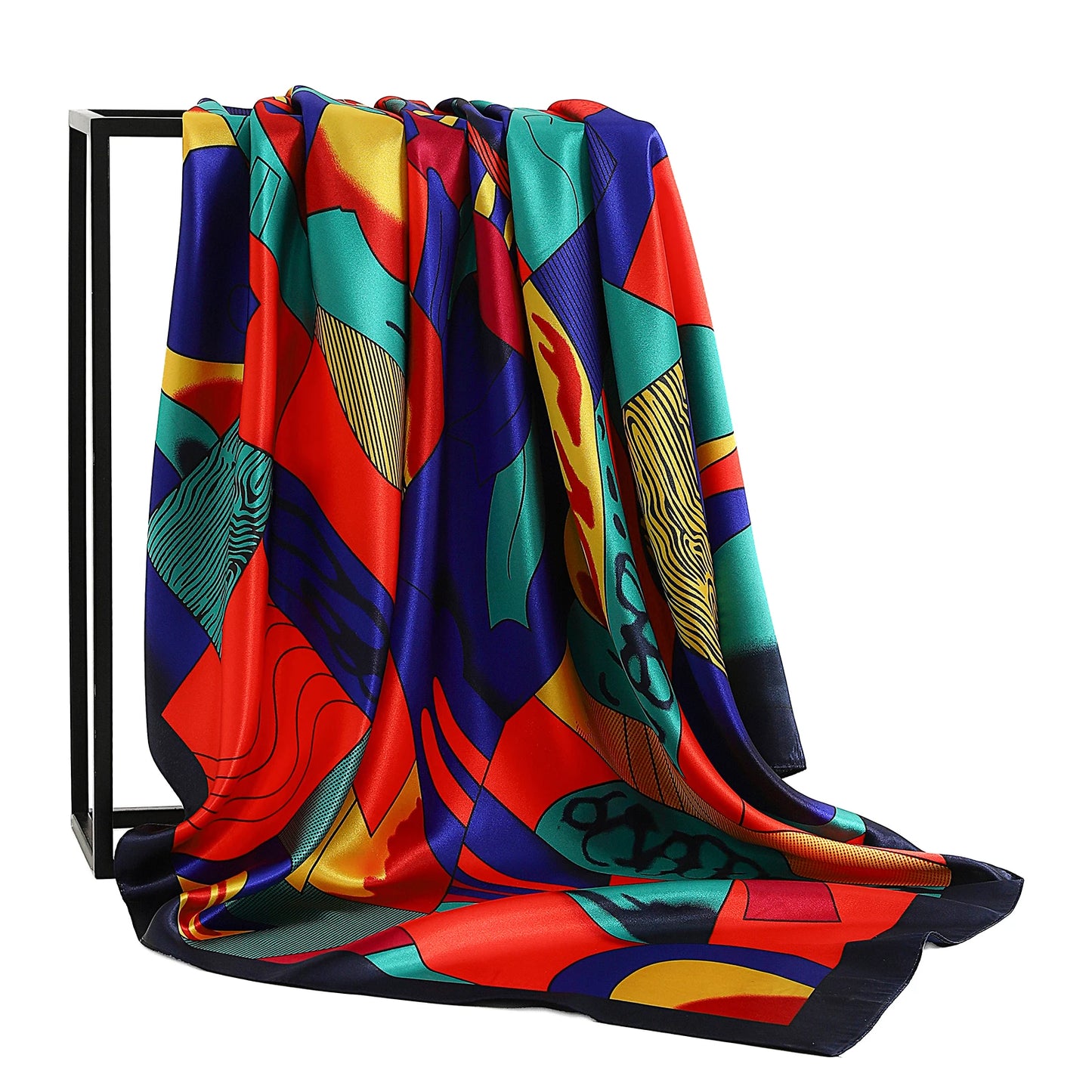 90*90cm Vintage Flowers Women Four Seasons Bandanna Designs Square Wrap Shawl Scarf Scarves fk3