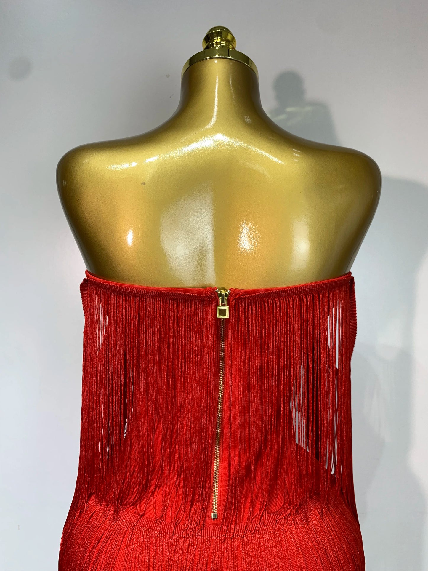 Sexy Strapless Tassel Off Shoulder Bandage Celebrity Evening Party Mini Birthday Dress