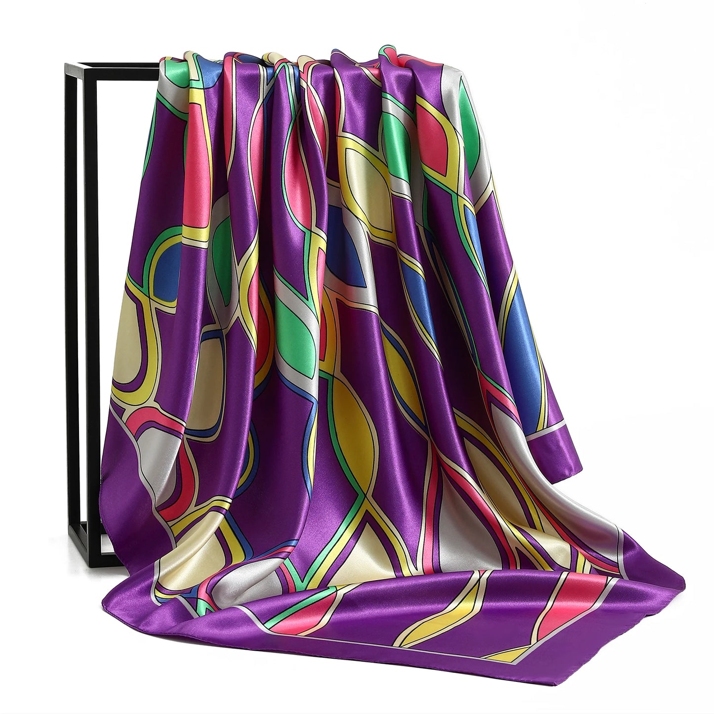 90*90cm Vintage Flowers Women Four Seasons Bandanna Designs Square Wrap Shawl Scarf Scarves fk3