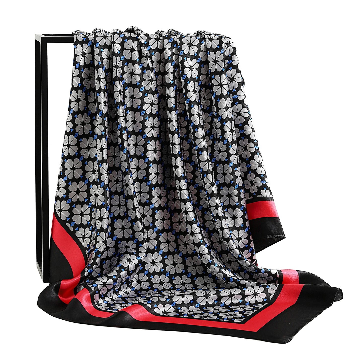 90*90cm Vintage Flowers Women Four Seasons Bandanna Designs Square Wrap Shawl Scarf Scarves fk3