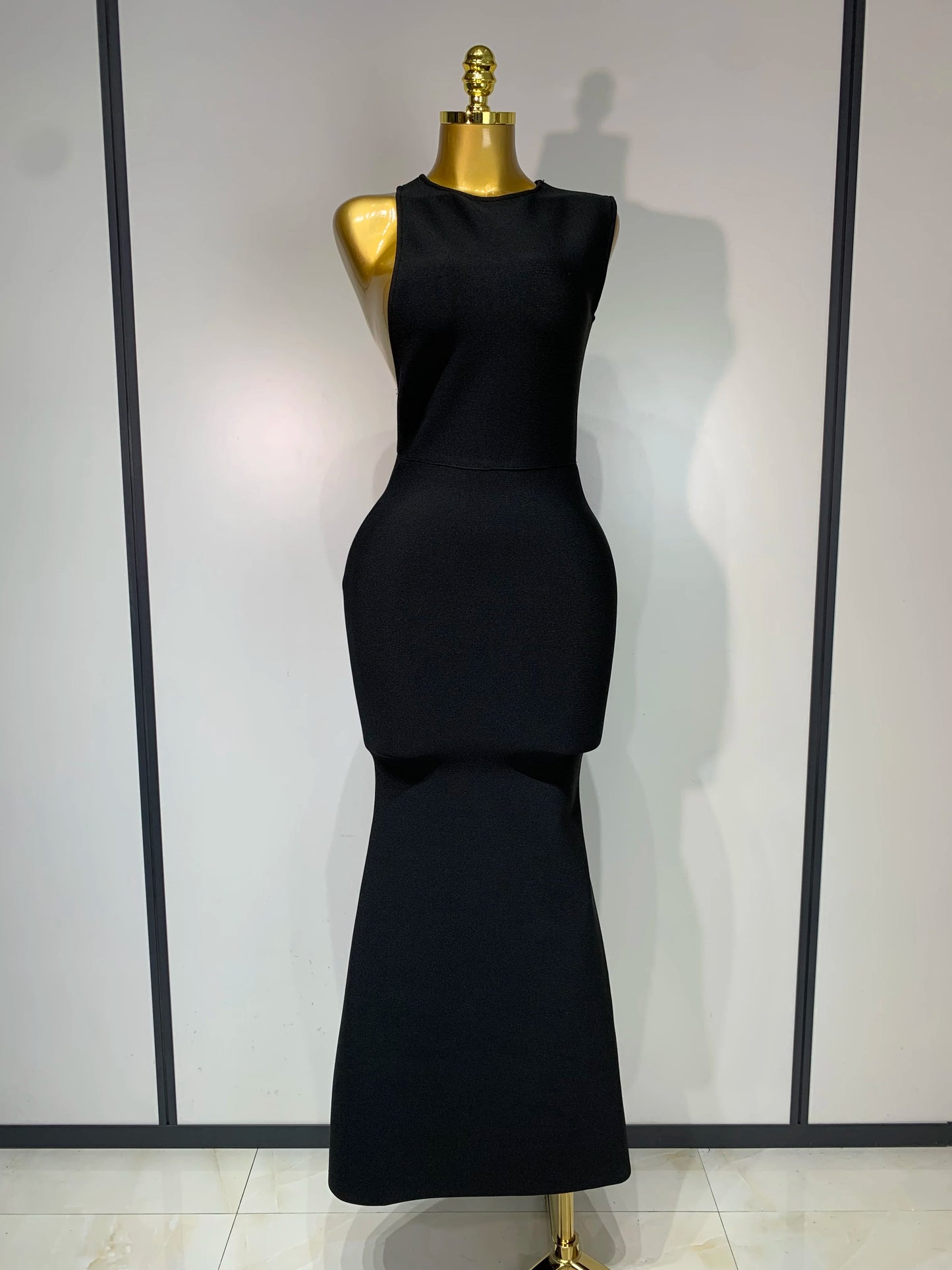 Women Sexy Sleeveless Backless Design Bandage Celebrity Elegant Evening Party Birthday Dress