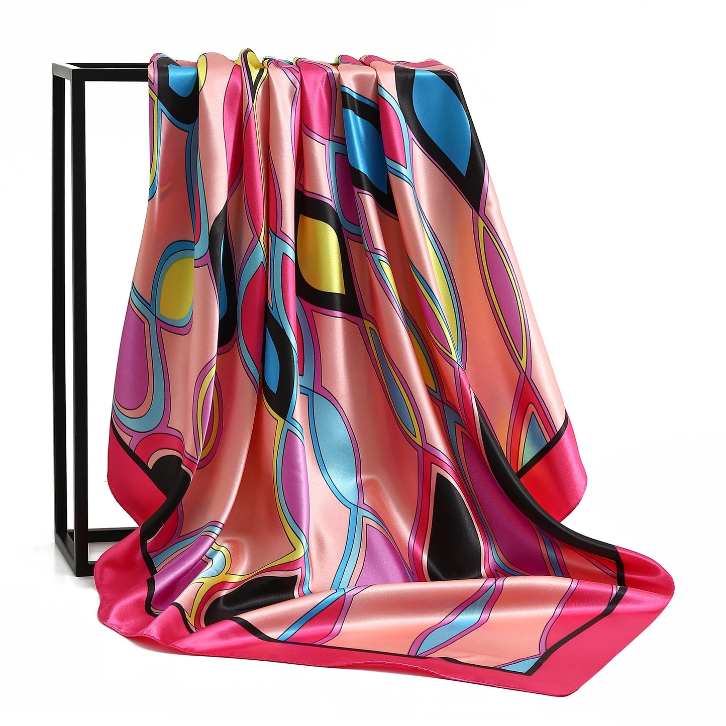 90*90cm Vintage Flowers Women Four Seasons Bandanna Designs Square Wrap Shawl Scarf Scarves fk3