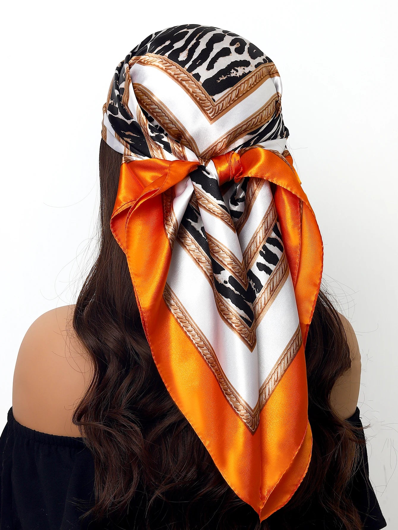 90cm Women Four Seasons Square Silk Satin Bandana Wrap Shawl Scarves Scarfs Sqk2