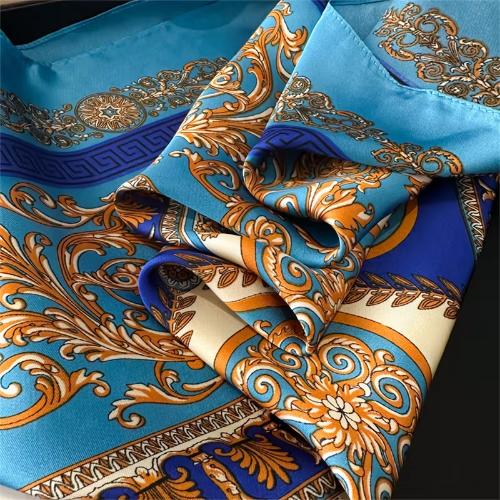 Women Silk Feeling Design Satin Square Scarf Wrap Shawl Scarves