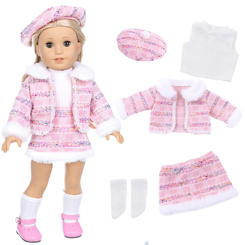 18 Inch Girl Coat Dress Baby Doll Gift Toys Clothes