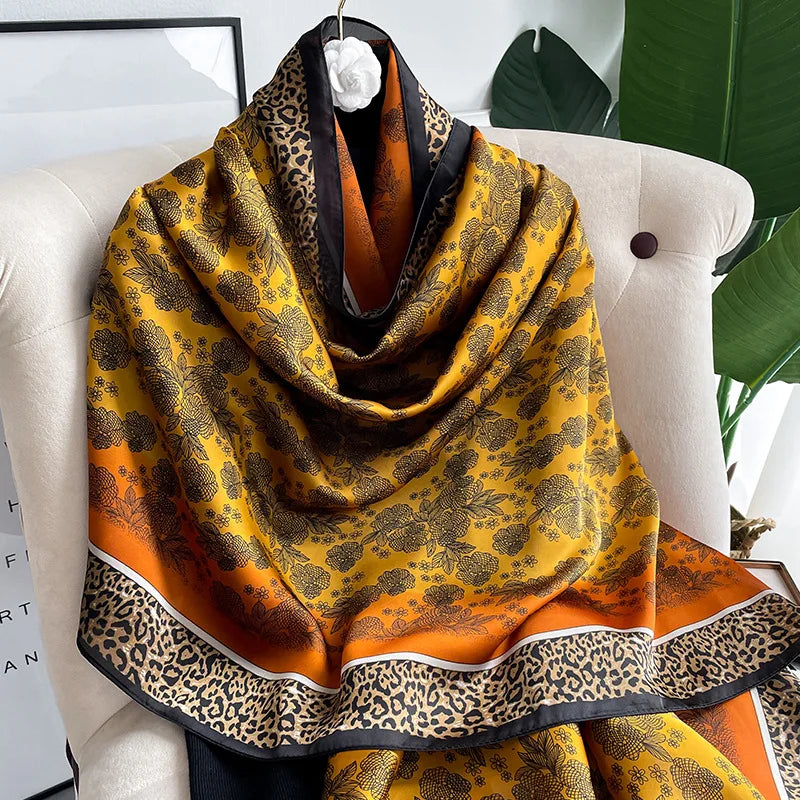 180X90cm Women Four Seasons Bandanna Designs Square Wrap Shawl Scarf Scarves kgL8