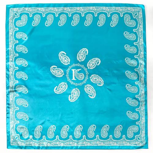 90cm Women Vintage Paisley Square Silk Shawls Printed Wraps Bandana Scarves