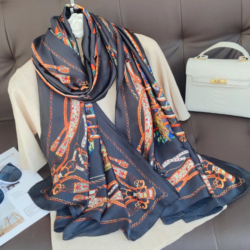 180X90cm Women Four Seasons Bandanna Designs Square Wrap Shawl Scarf Scarves kgL2