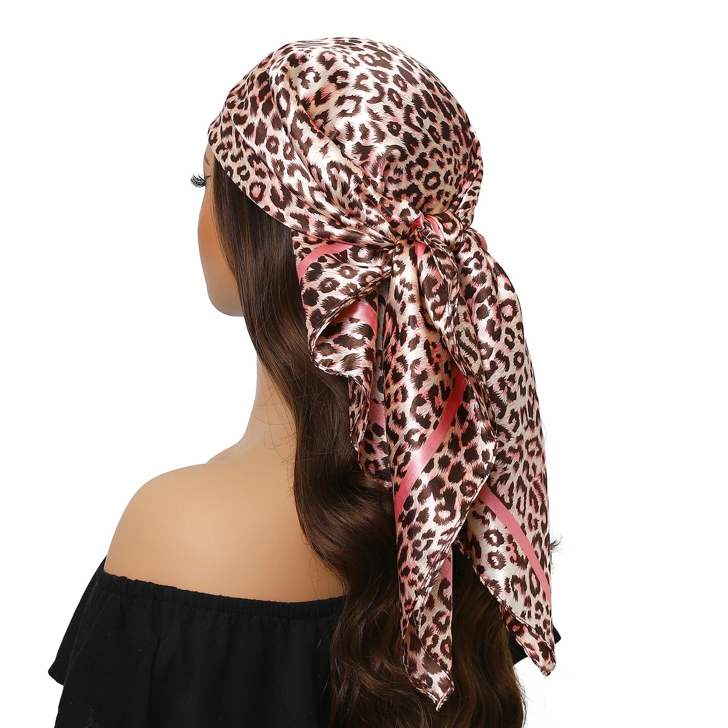 90cm Women Four Seasons Square Silk Satin Bandana Wrap Shawl Scarves Scarfs kfy1