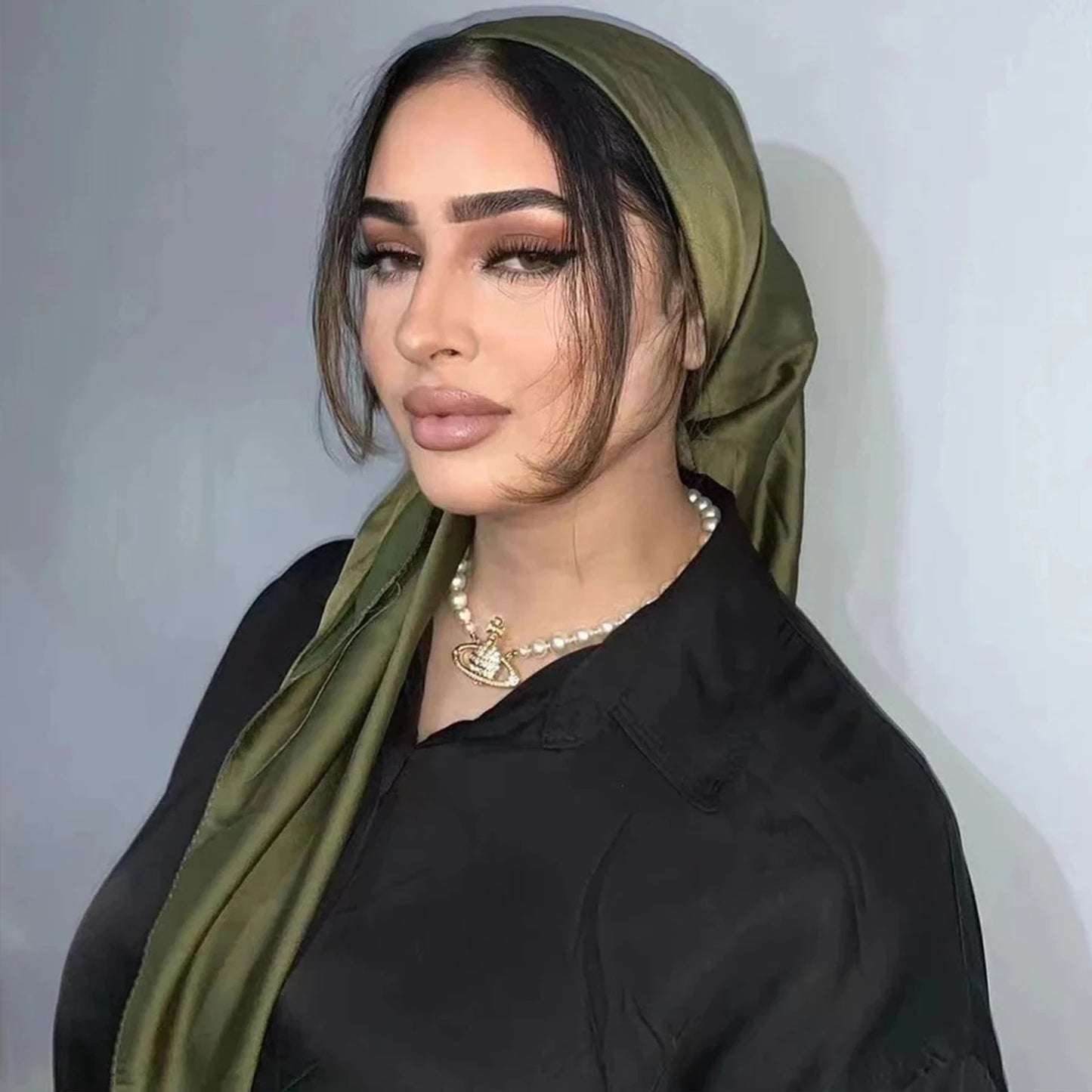 90*90cm Women Satin Silk Scarf Top Headwraps Bandana Wrap Shawl Scraves