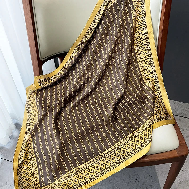 70x70cm Women Four Seasons Small Square Silk Satin Bandana Wrap Shawl Scarves Scarfs Sqk7