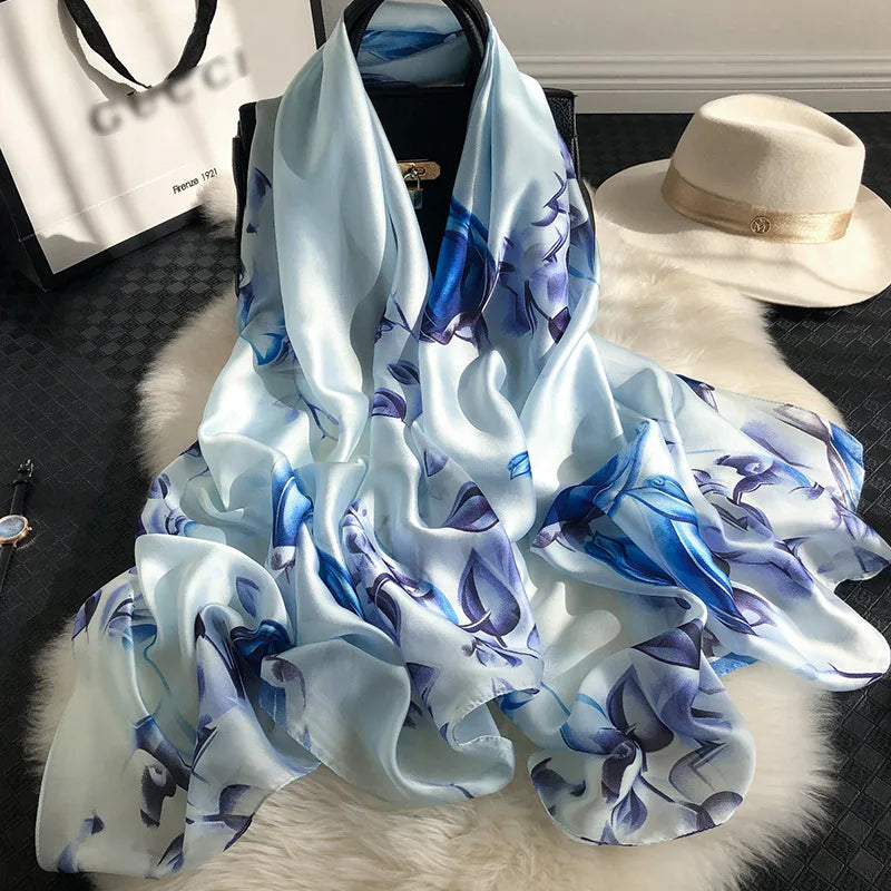 180X90cm Women Four Seasons Bandanna Designs Square Wrap Shawl Scarf Scarves kgL5