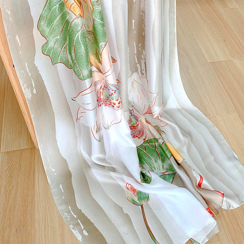 180X90cm Women Four Seasons Bandanna Designs Square Wrap Shawl Scarf Scarves kgL6