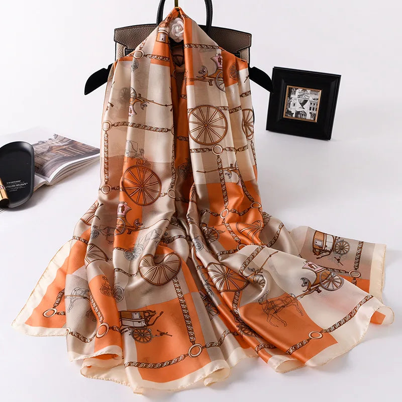 180X90cm Women Four Seasons Bandanna Designs Square Wrap Shawl Scarf Scarves kgL5
