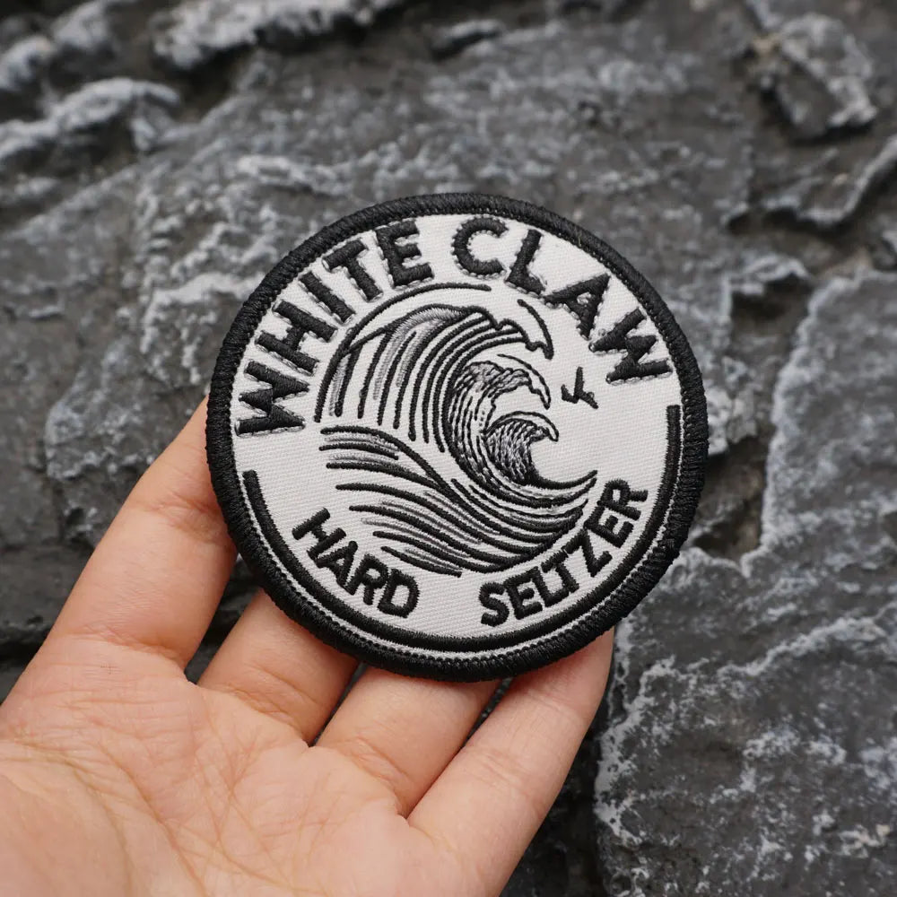 WHITE CLAW HEAR SELTZER Embroidered Patch w/ Iron-on / Sew Patches Applique