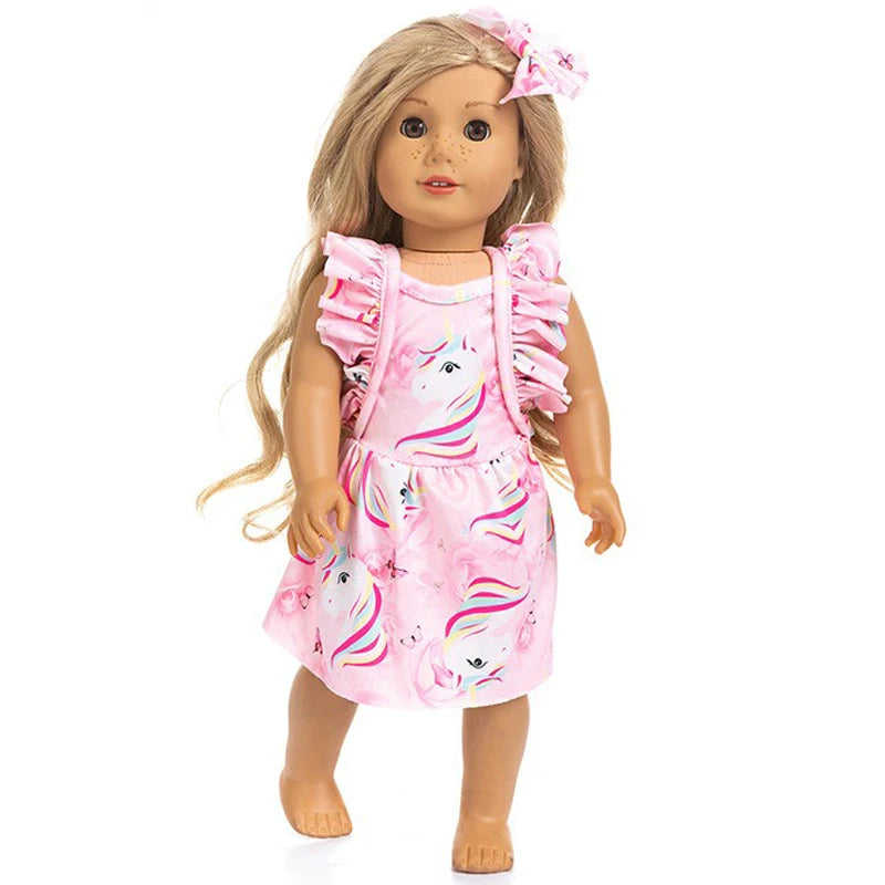 43cm Baby Doll Clothes 18 Inch American OG Girl Outfit Toys Wear d