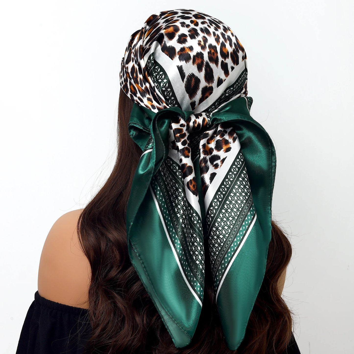 90cm Women Four Seasons Square Silk Satin Bandana Wrap Shawl Scarves Scarfs Sqk7